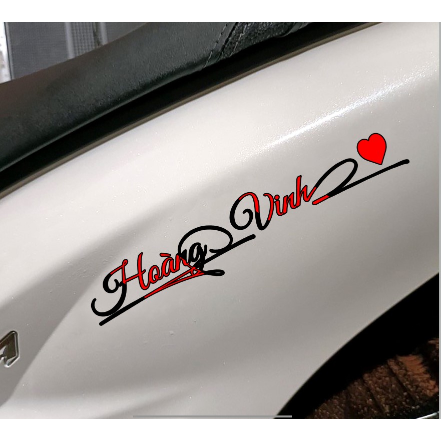 In tên dán xe theo yêu cầu, tem xe theo tên, decal xe theo yêu cầu, decal theo tên,TEM DÁN XE CHỮ KÝ