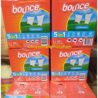 (Mẫu mới 2023) Hộp Giấy Thơm Quần Áo Bounce 160 tờ Của Mỹ