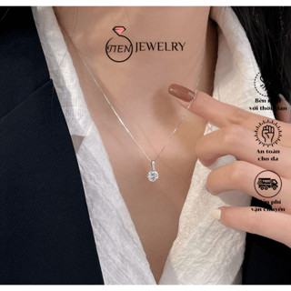 Dây chuyền nữ bạc 925 đính đá thời thượng, vòng cổ bạc đính đá sang chảnh phong cách Hàn Quốc - Tien Jewelry