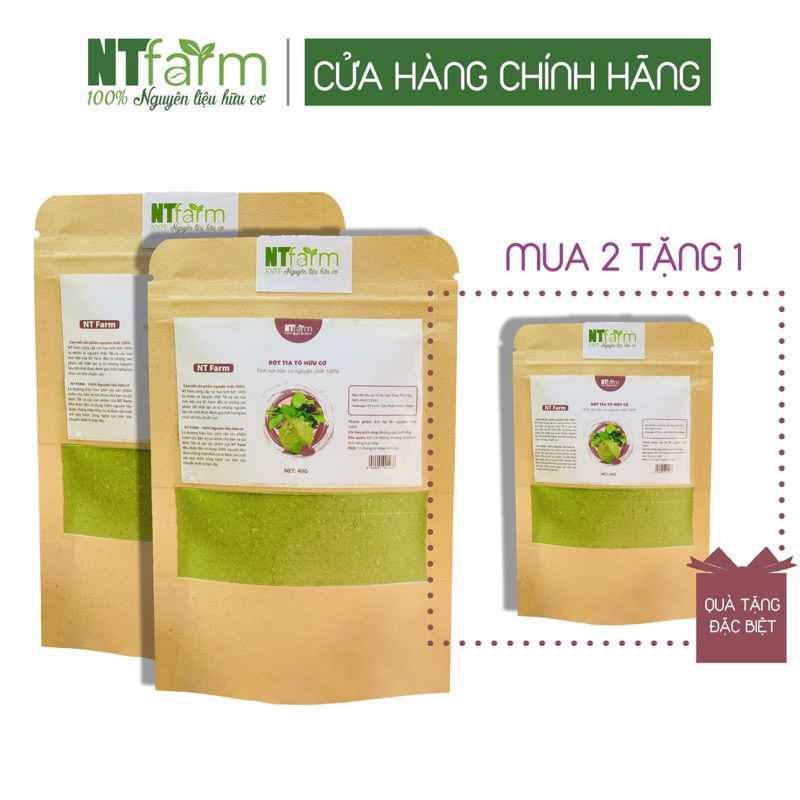 Bột Tía Tô NTFARM hữu cơ nguyên chất 100gr