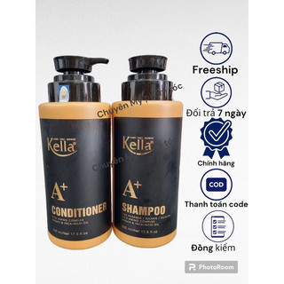[HÀNG CÔNG TY]Combo dầu gội, dầu xả dành cho tóc hư tổn, khô xơ, chẻ ngọn Kella A+ 500ml (Mẫu Mới