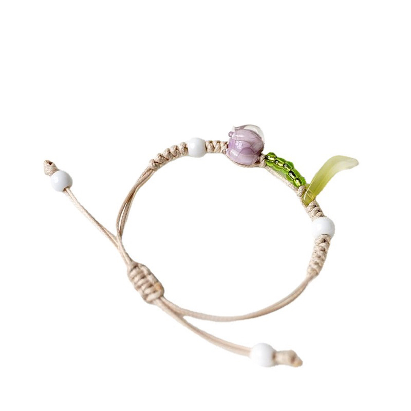 Vòng tay hoạ tiết hoa Tulip nhẹ nhàng dễ thương