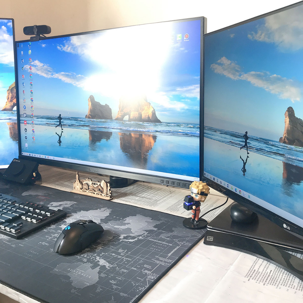 Nút bật nguồn máy tính trắng decor với mô hình 10cm Naruto, One Piece; công tắc blue switch dây nối 1.65m bật PC dễ hơn