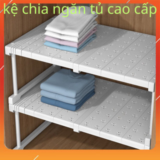 Kệ chia ngăn tủ quần áo, ngăn chia tủ quần áo đa năng có chân cao cấp