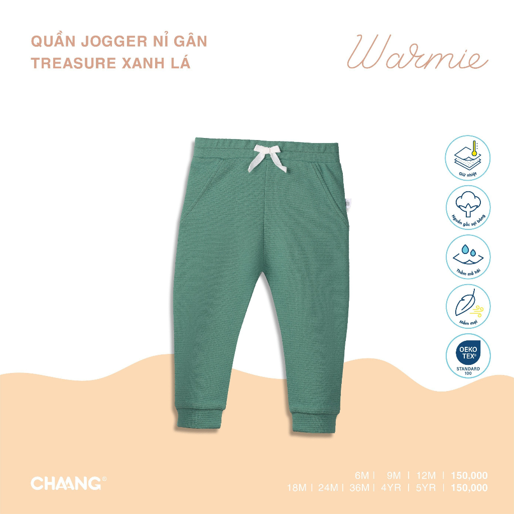 Quần Jogger Nỉ Gân Treasure Cho Bé CHAANG AW23D9