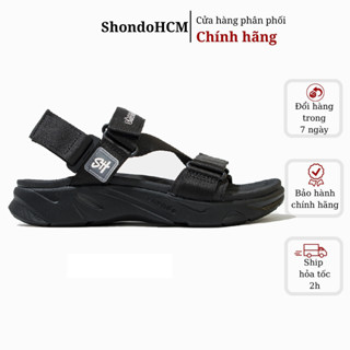 Giày sandals Shondo F8 full đen ver.2 F8M1112