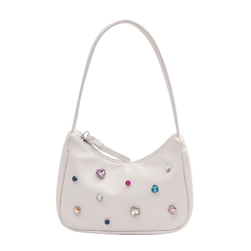 Túi xách nữ đeo chéo thời trang kẹp nách da mềm đính đá thời trang sang trọng HOKOBI - TDC053