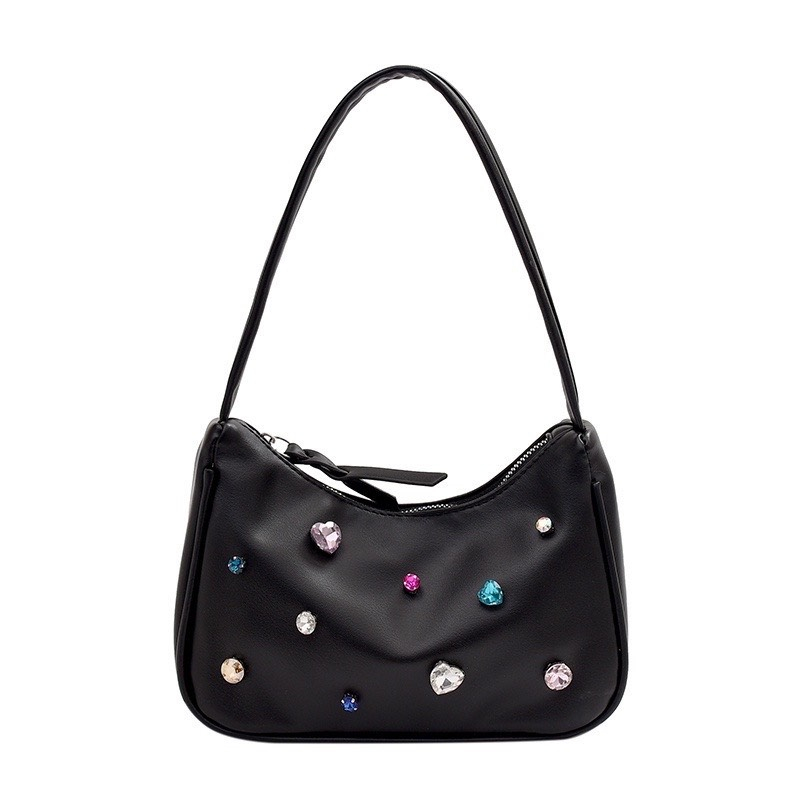 Túi xách nữ đeo chéo thời trang kẹp nách da mềm đính đá thời trang sang trọng HOKOBI - TDC053