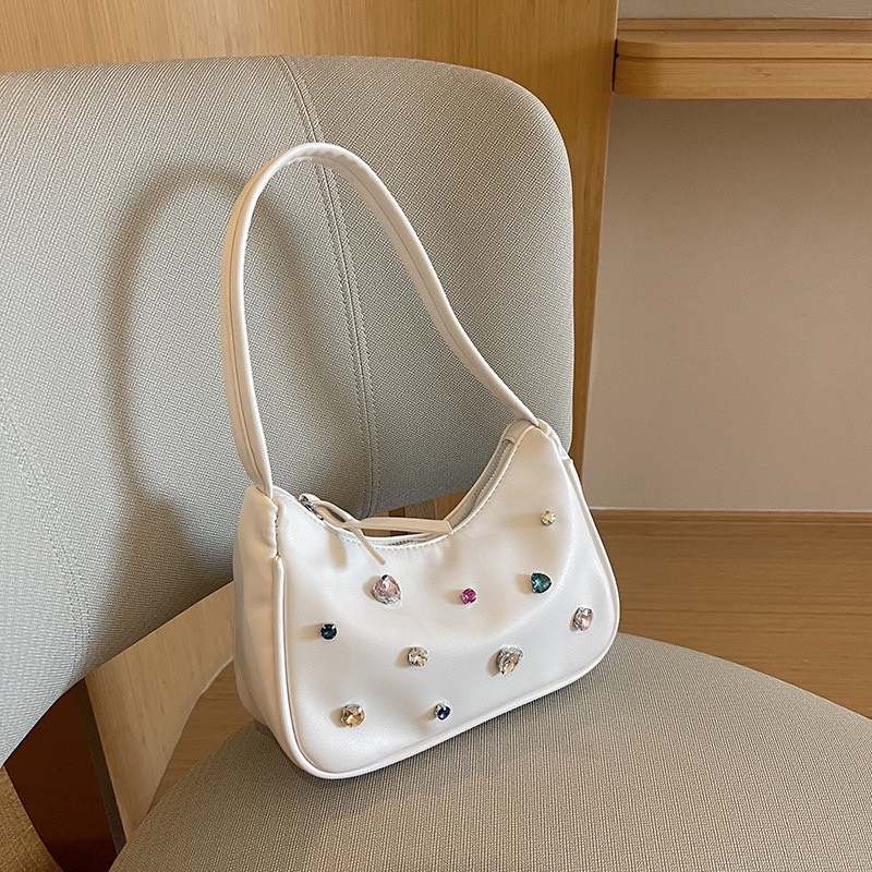 Túi xách nữ đeo chéo thời trang kẹp nách da mềm đính đá thời trang sang trọng HOKOBI - TDC053