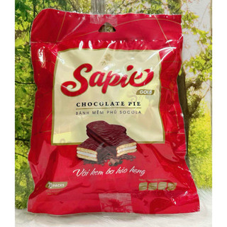 Bánh mềm phủ socola Sapie túi 10 gói 180g