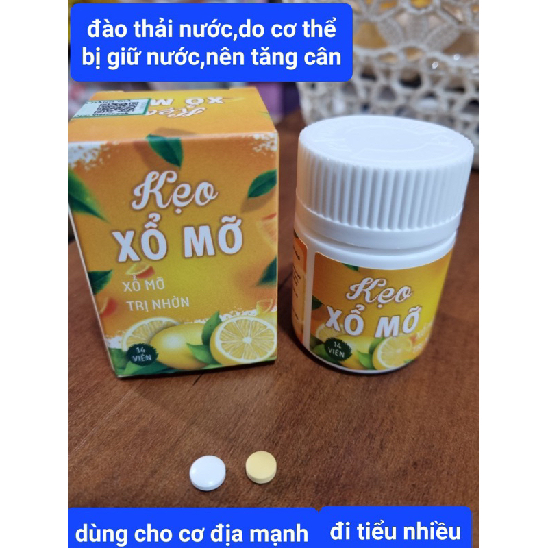 kẹo/xổ/mỡ :cho/cơ/địa/bị /trích /nước(loại/đi/tiểu/nhiều