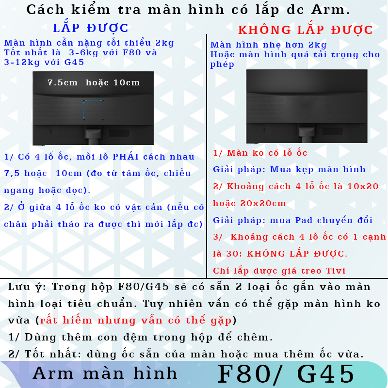 NB–F80 /Giá Treo Màn hình máy tính/ Tay treo màn hình/ Xoay 360 độ [Màn Hình 17" - 27"] – [ Ưu việt hơn XL03/ M051]
