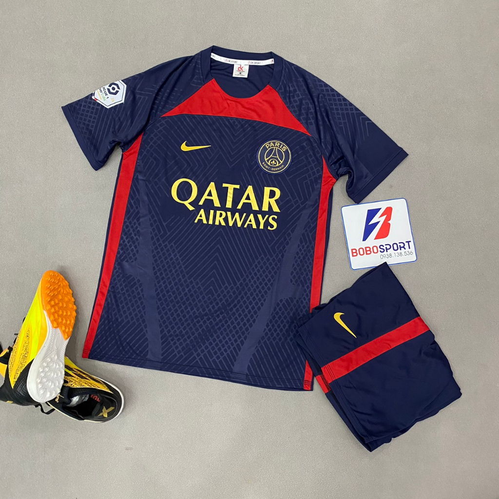 Bộ quần áo bóng đá PSG xanh đen training DK2024-FLG