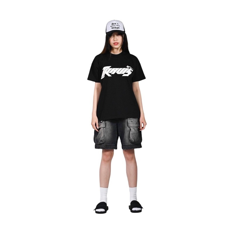 "TRAVIS TECHNO LOGO" BOXY T-SHIRT