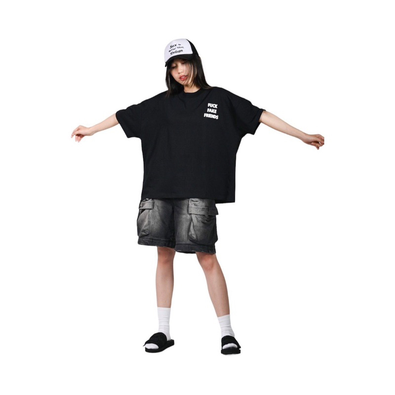 "FUCK FAKE FRIENDS" BIG BOXY T-SHIRT