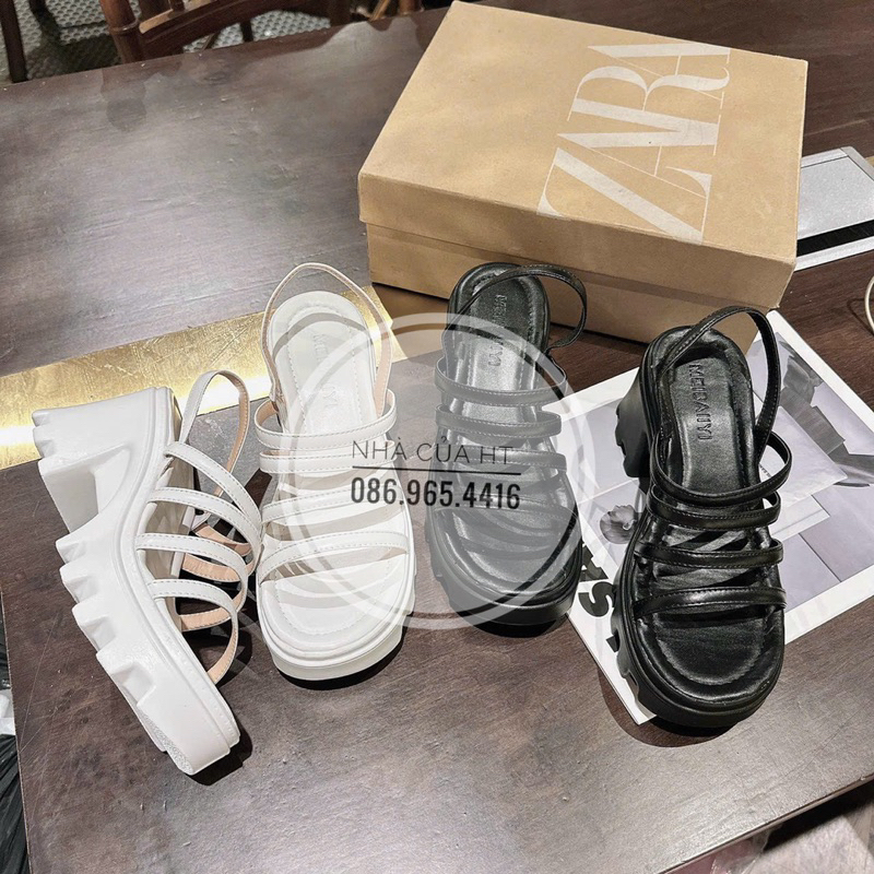 GIÀY SANDAL QUAI DÂY DA GÓT PU VUÔNG ĐÚP 7 PHÂN MANG NHẸ TÊNH DỄ PHỐI ĐỒ