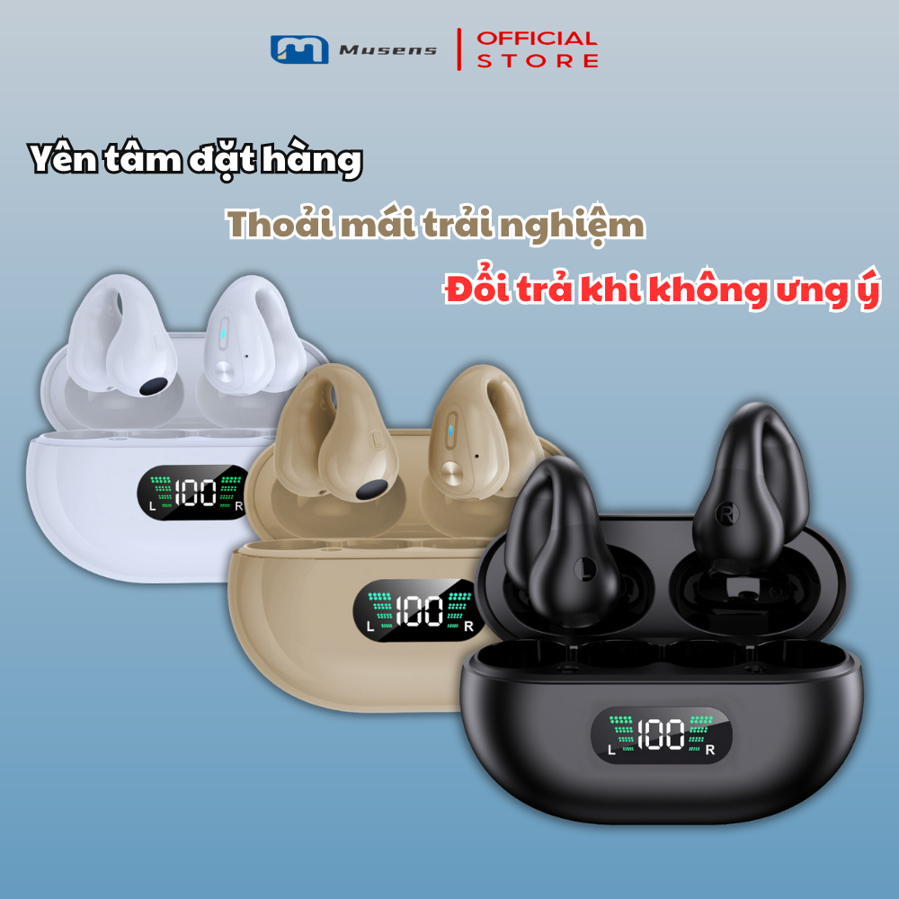 Tai nghe Bluetooth không dây dẫn truyền xương, Tai nghe kẹp vành tai kèm micro chống nước chuẩn IPX6 - Q80