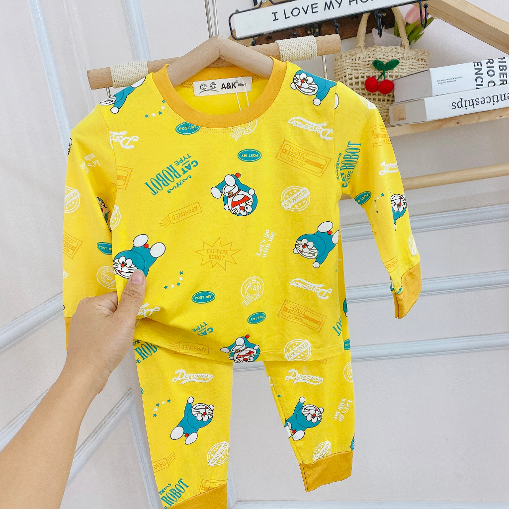 Bộ Ba Lỗ Minkey Baby Chất Thun Lạnh In Họa Tiết Hoạt Hình Dể Thương Cho Bé Trai -Bé Gái