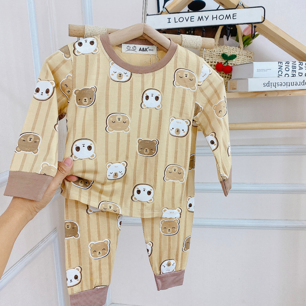 Bộ Ba Lỗ Minkey Baby Chất Thun Lạnh In Họa Tiết Hoạt Hình Dể Thương Cho Bé Trai -Bé Gái