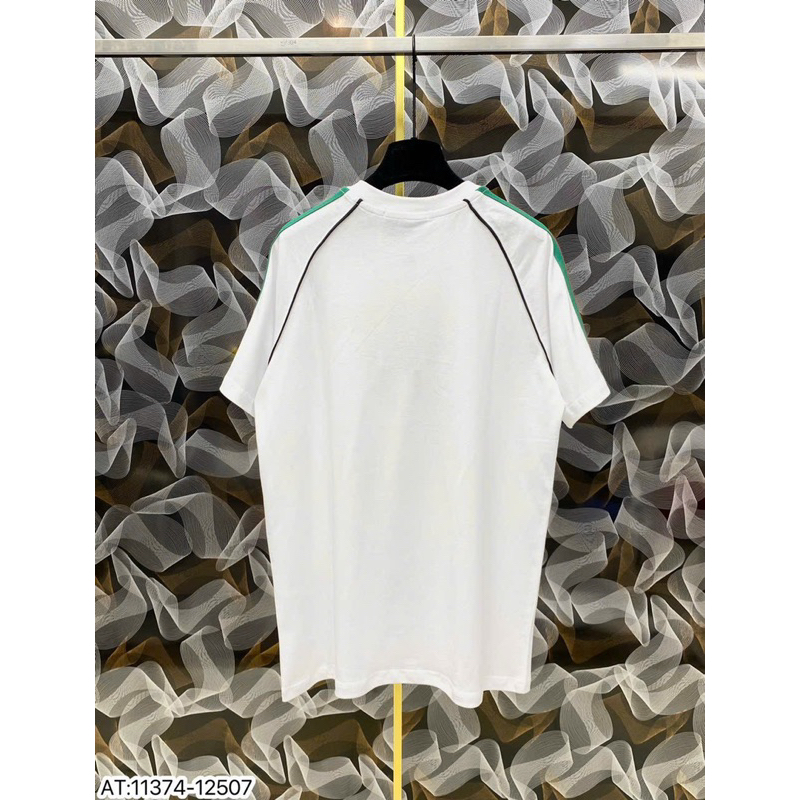 Áo Thun Gucci logo thêu phối vai dệt siêu đẹp new 2023