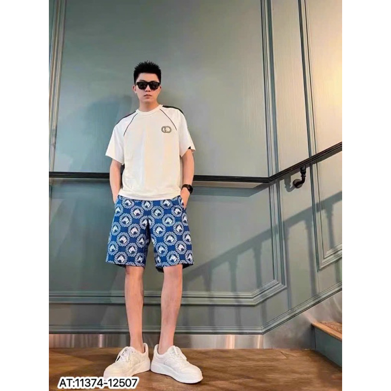 Áo Thun Gucci logo thêu phối vai dệt siêu đẹp new 2023