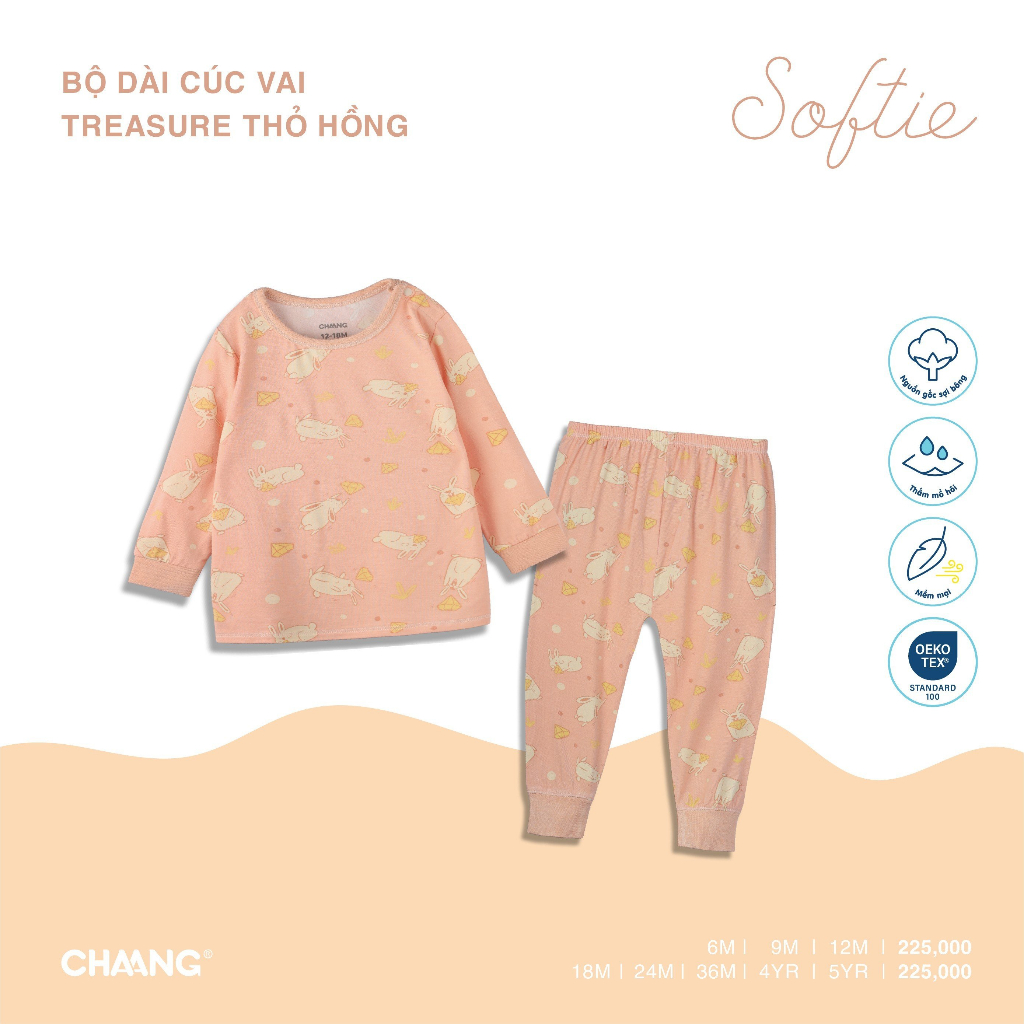 Bộ Dài Cúc Vai Treasure Cho Bé CHAANG AW23D9