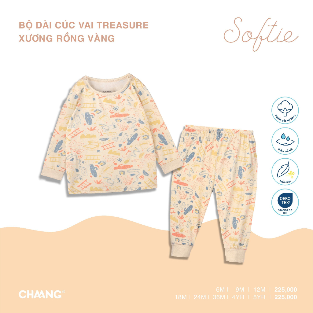 Bộ Dài Cúc Vai Treasure Cho Bé CHAANG AW23D9