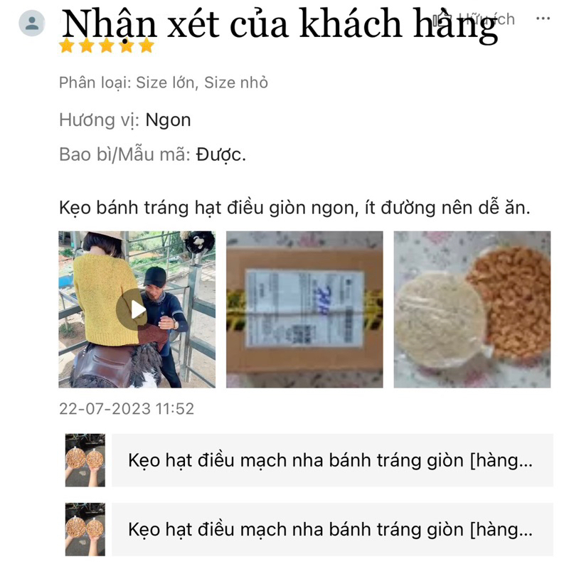 KẸO ĐẬU PHỘNG - Kẹo đậu phộng mạch nha bánh tráng giòn ít ngọt 180gram