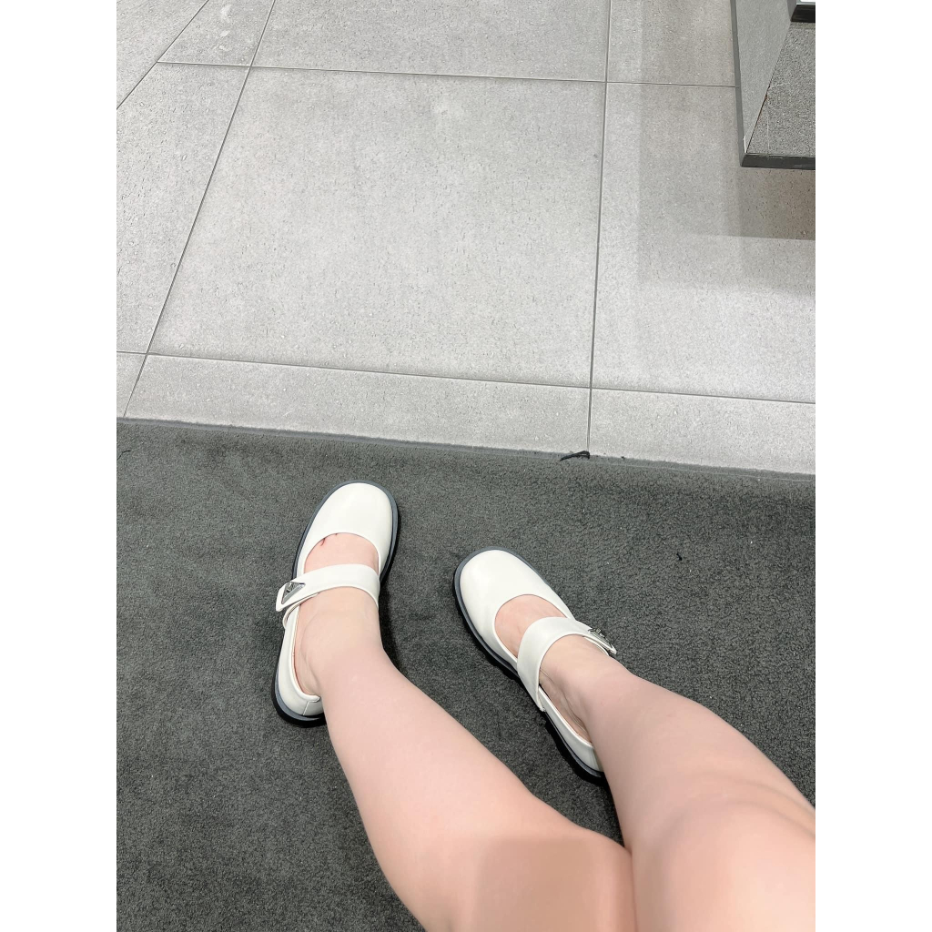 Giày CnK nữ giày búp bê phong cách tiểu thư quai cài tam giác đế cao 3cm dễ phối đồ hàng fullbox