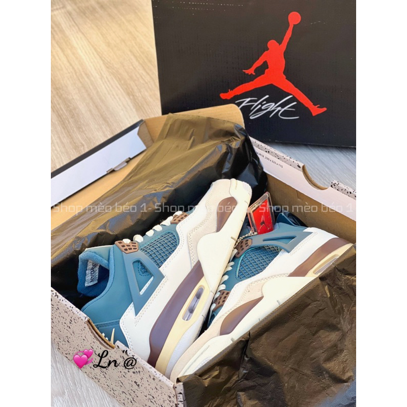 Giày thể thao sneaker jd 4 xanh đế cao fullbox