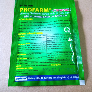 Phân Bón Profarm combi vi lượng xanh cây dày lá dưỡng hoa quả ngừa vàng lá xoắn lá