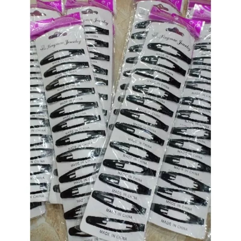 《HCM》1 vỉ kẹp tóc tách đen loại trung