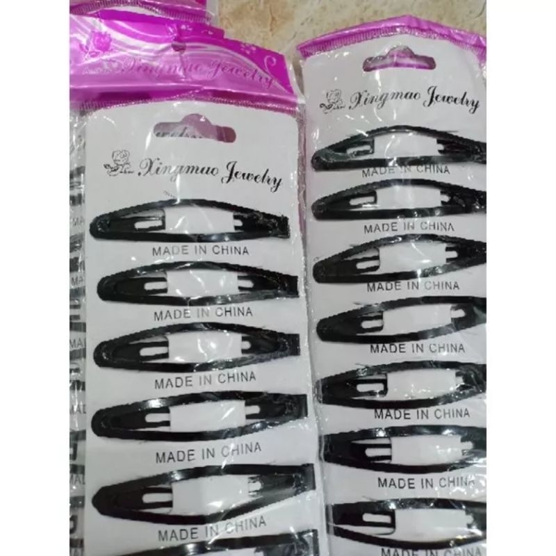 《HCM》1 vỉ kẹp tóc tách đen loại trung