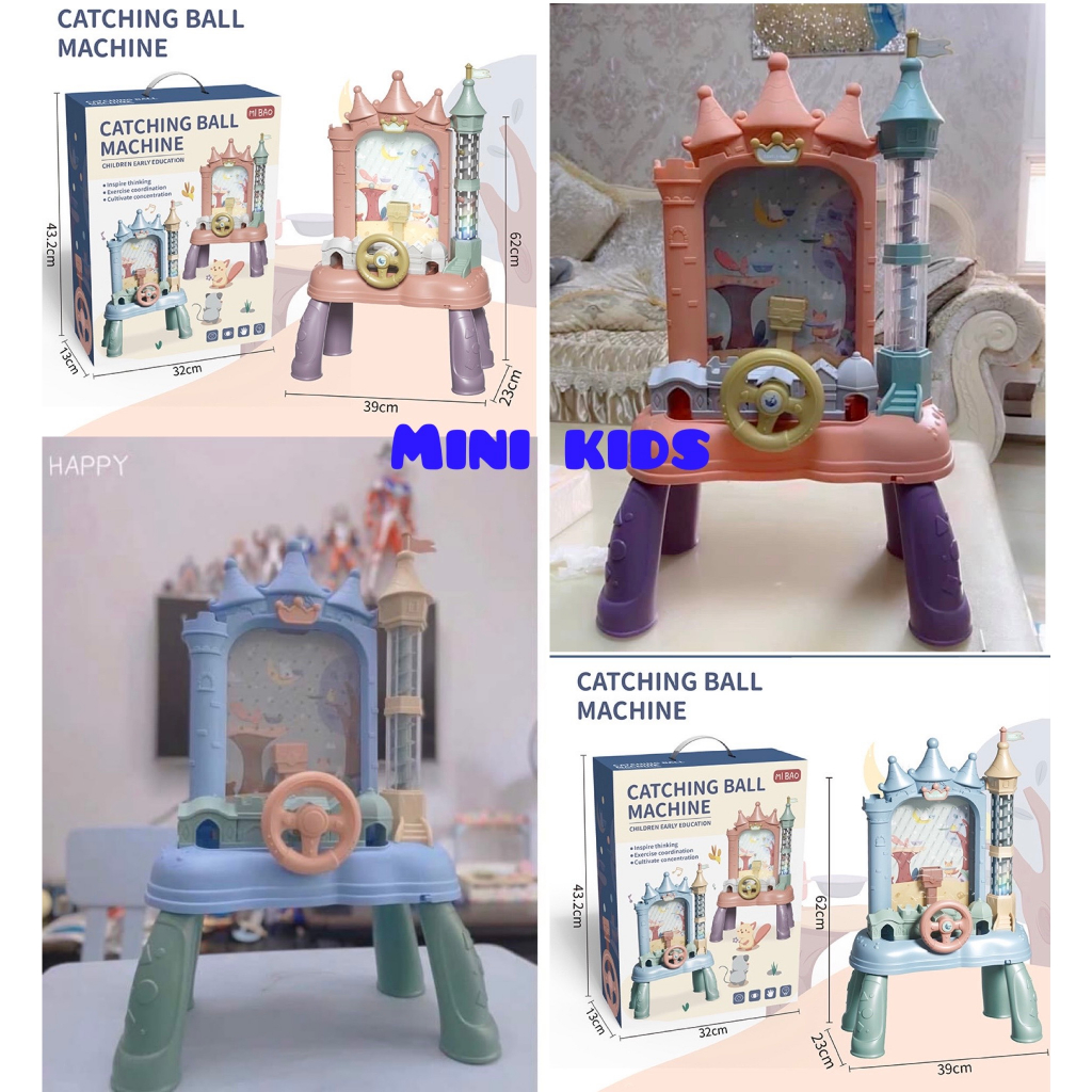 Máy bắt đậu, máy bắn hạt đậu, Máy hứng đậu dễ thương kèm vô lăng ô tô nhạc vui nhộn dành cho bé