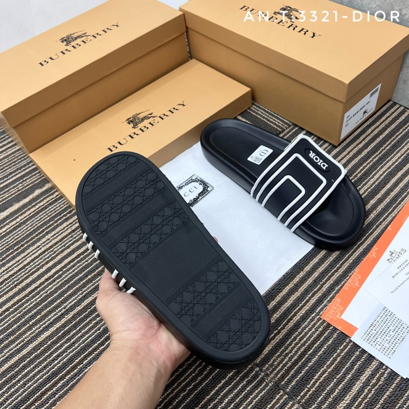 Dép Quai Ngang Logo - Dép Nam Đế Cao Su Chống Trơn Trượt