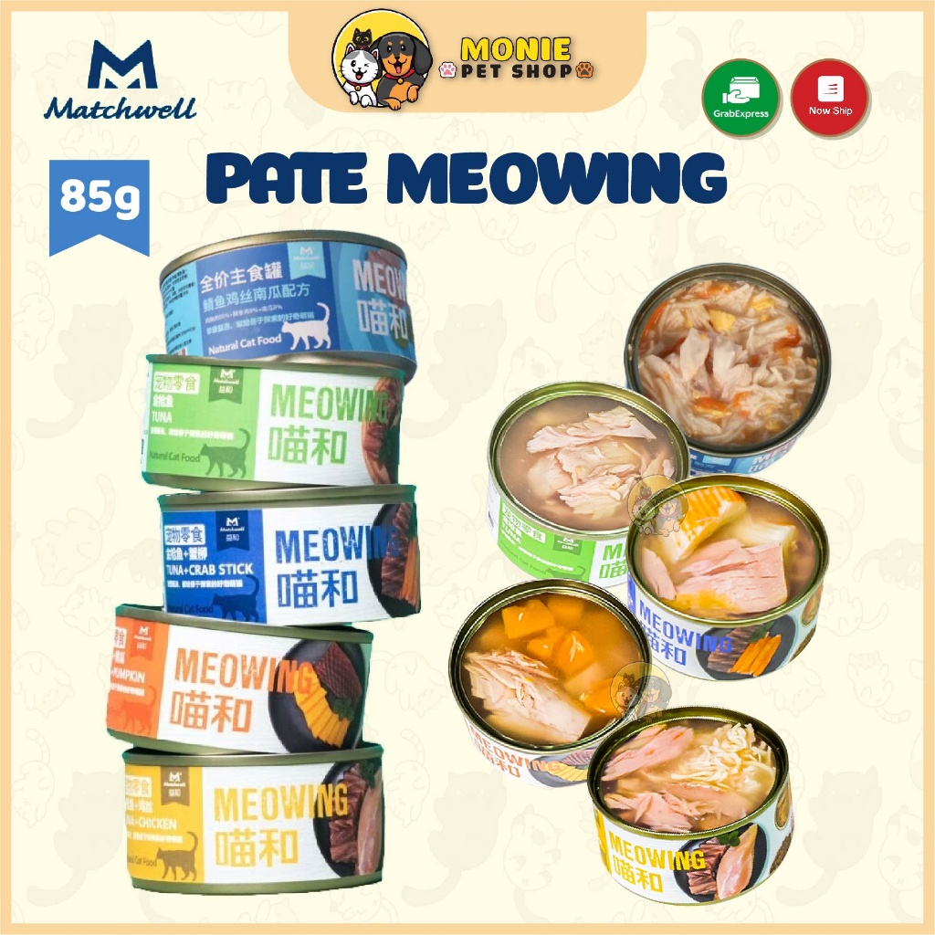 Pate lon cho mèo, Pate cho chó mèo Meowing 85g 4 vị