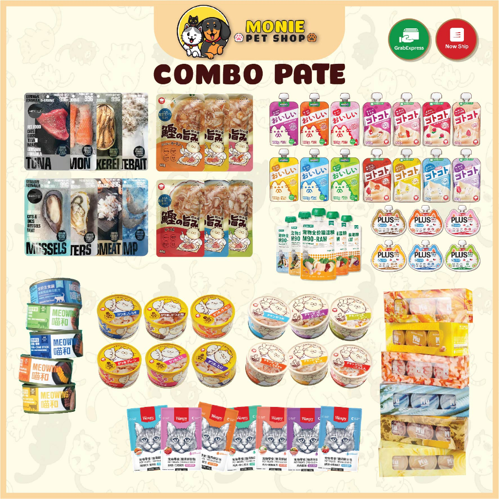 Combo pate, súp thưởng thịt tươi cho chó mèo các loại