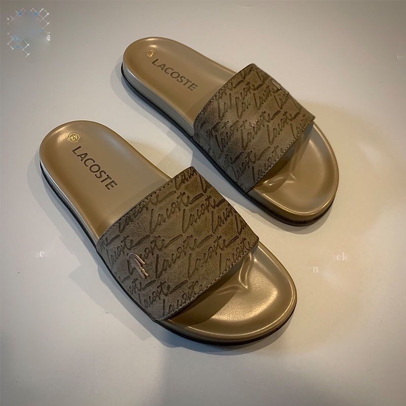 Dép da quai ngang lịch lãm phong cách thời trang da sịn Dép nam quai ngang hàng xuất khẩu kiểu dáng thanh lịch