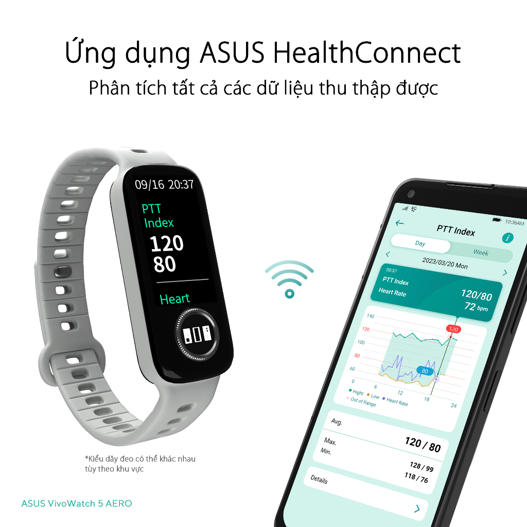Đồng hồ thông minh ASUS VivoWatch 5 AERO  - Hàng Chính Hãng