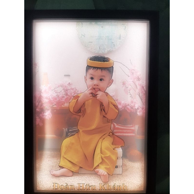 Tranh led, lightbox, tráng gương, treo tường, để bàn khổ 20x30cm, in theo yêu cầu, nhân vật anime, manga, game