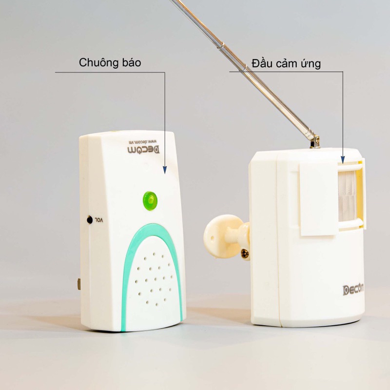 Chuông báo khách - báo chống trộm Decom không dây chính hãng