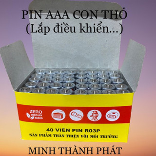 1 hộp pin đũa aaa con thỏ 1,5v