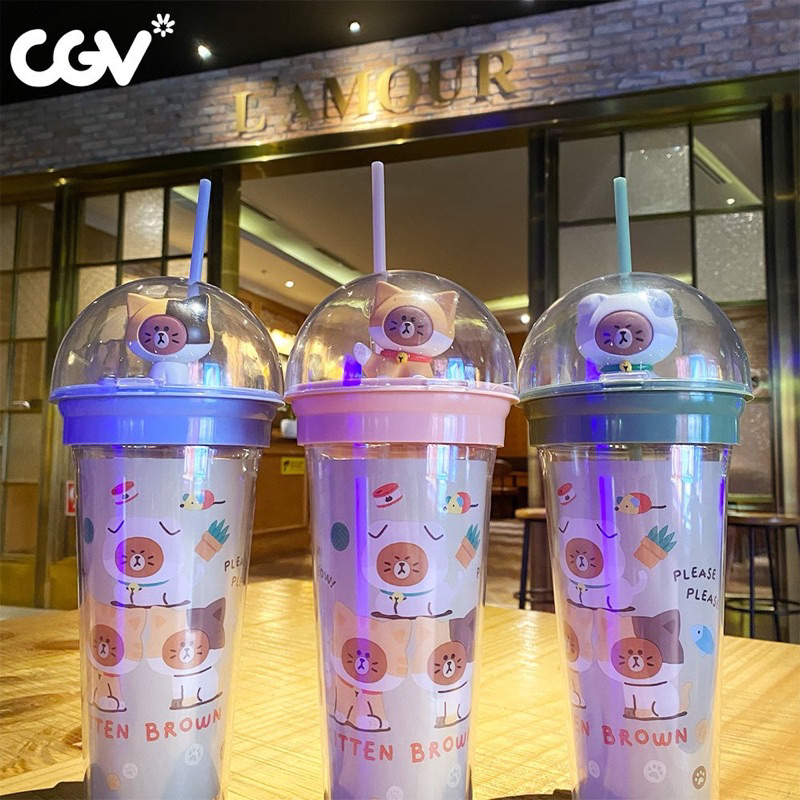 Ly nước CGV Cinemas Vietnam Kitten Brown 945ml