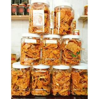 Hủ To 500g Cơm cháy lắc Khô gà siêu ngon, siêu rẻ,chất lượng(sỉ/dạo/ăn vặt/ăn liền/đặc sản/combo/hot/nhà làm