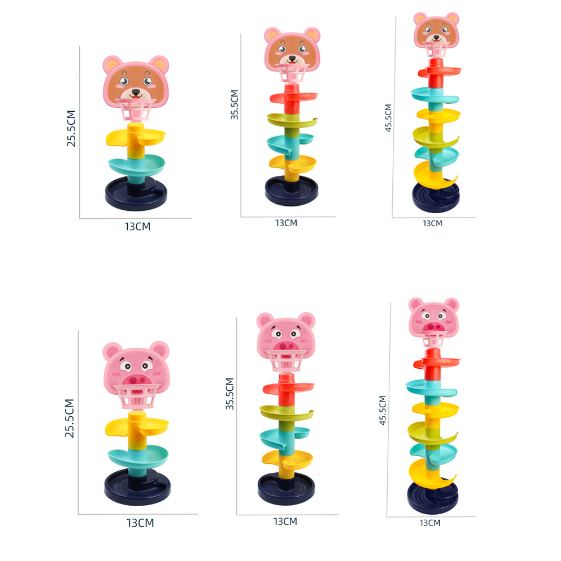 Đồ chơi bóng rổ cho bé, Thả bóng xoay tròn, Tháp bóng lăn, Cầu trượt thả bóng cho trẻ em nhiều màu sắc an toàn cho bé