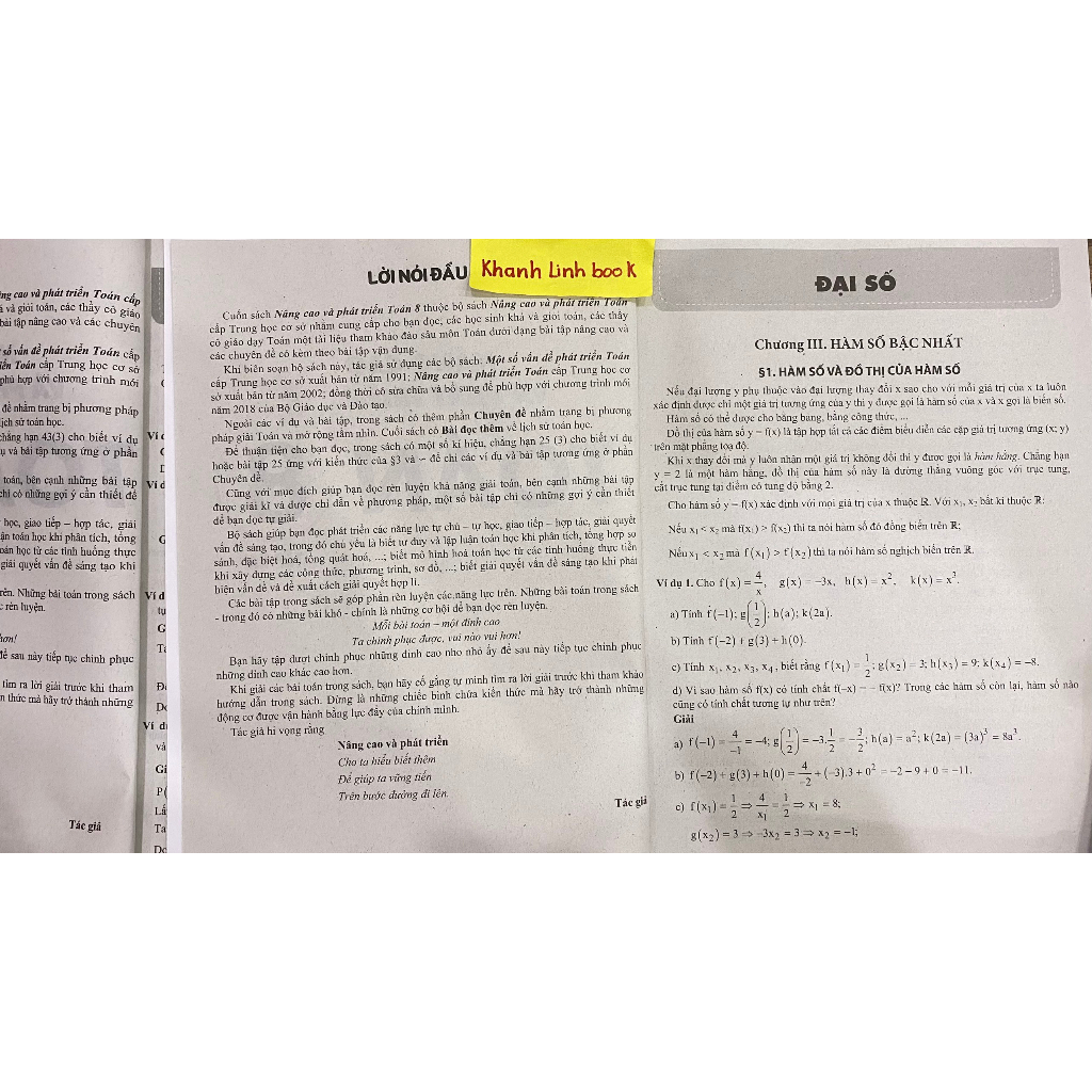 Sách - Nâng Cao Và Phát triển Toán Lớp 8 - Tập 1