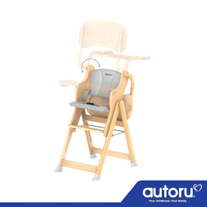 Ghế ăn dặm cho bé bằng gỗ cao cấp đa năng Autoru H1 - Thu Hiền Shop