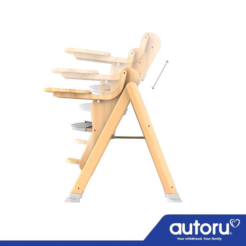 Ghế ăn dặm cho bé bằng gỗ cao cấp đa năng Autoru H1 - Thu Hiền Shop