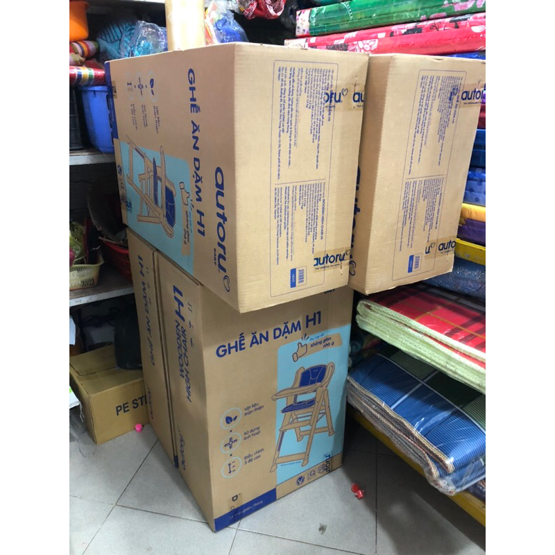 Ghế ăn dặm cho bé bằng gỗ cao cấp đa năng Autoru H1 - Thu Hiền Shop