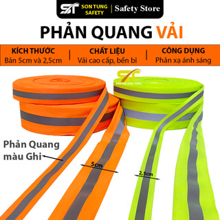 Dây phản quang vải xọc ghi, dây phản quang giao thông, bản 5cm và 2,5cm